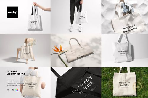 Tote Bag Mockup Set (v.4) | Creatsy®