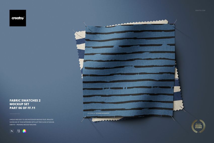 Fabric Swatches Mockup – Free PSD Templates