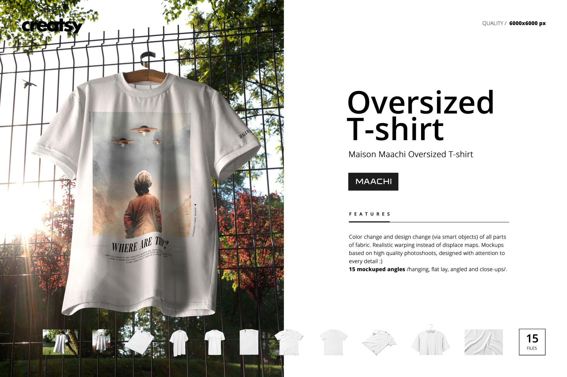 Oversized T-Shirt Mockup Set | Creatsy®