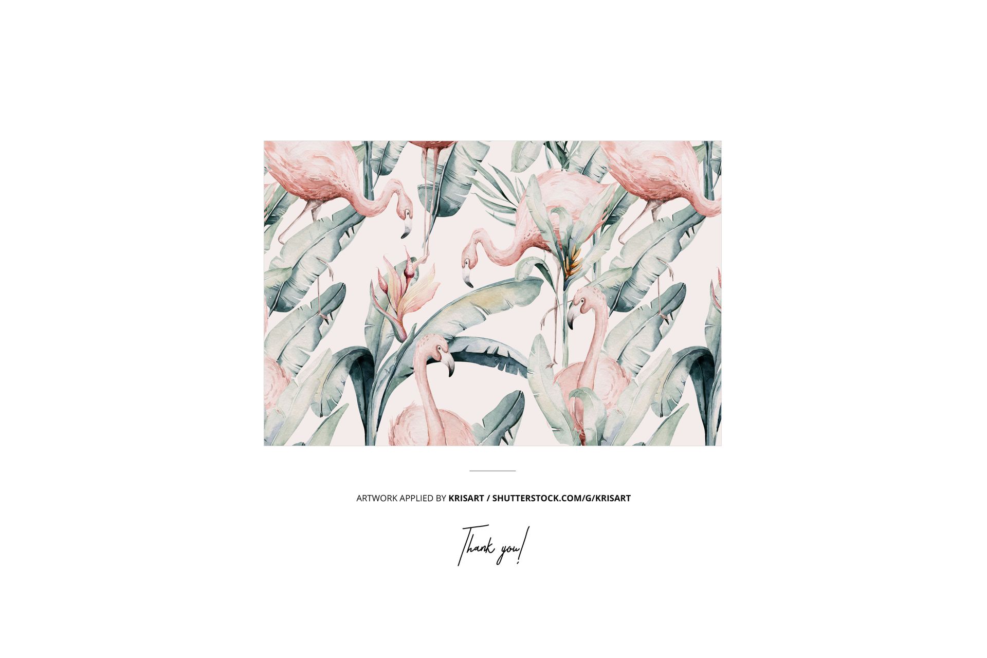 Rectangular boppy nursing pillow mockup with a pastel flamingo and tropical leaf pattern, shown from the front.