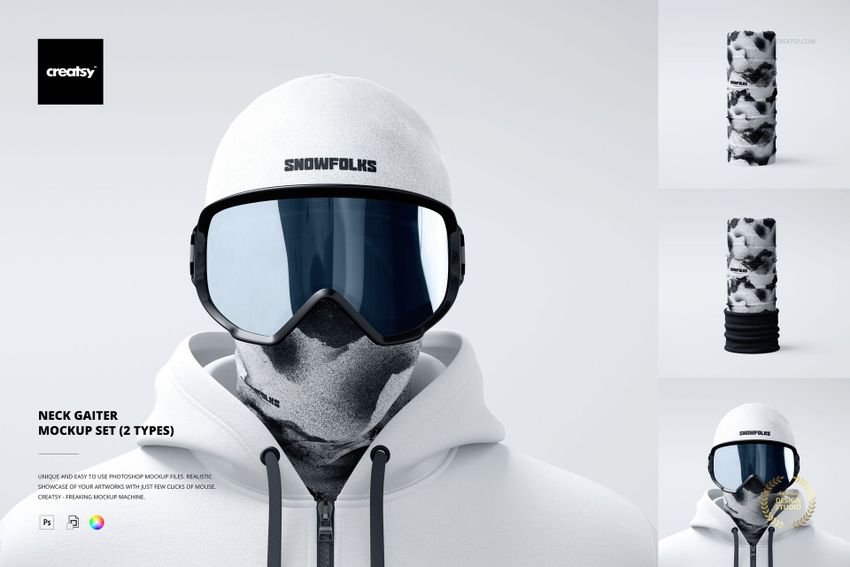Neck Gaiter Mockup Set (2 types) - mockup screenshot 1
