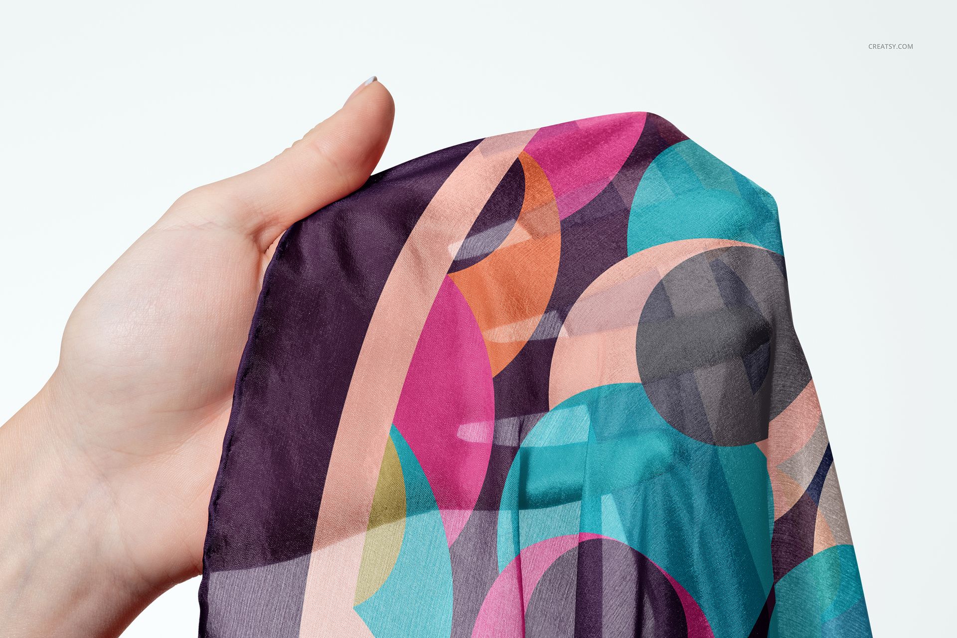 Habotai Silk Scarf Mockup Set - mockup screenshot 6