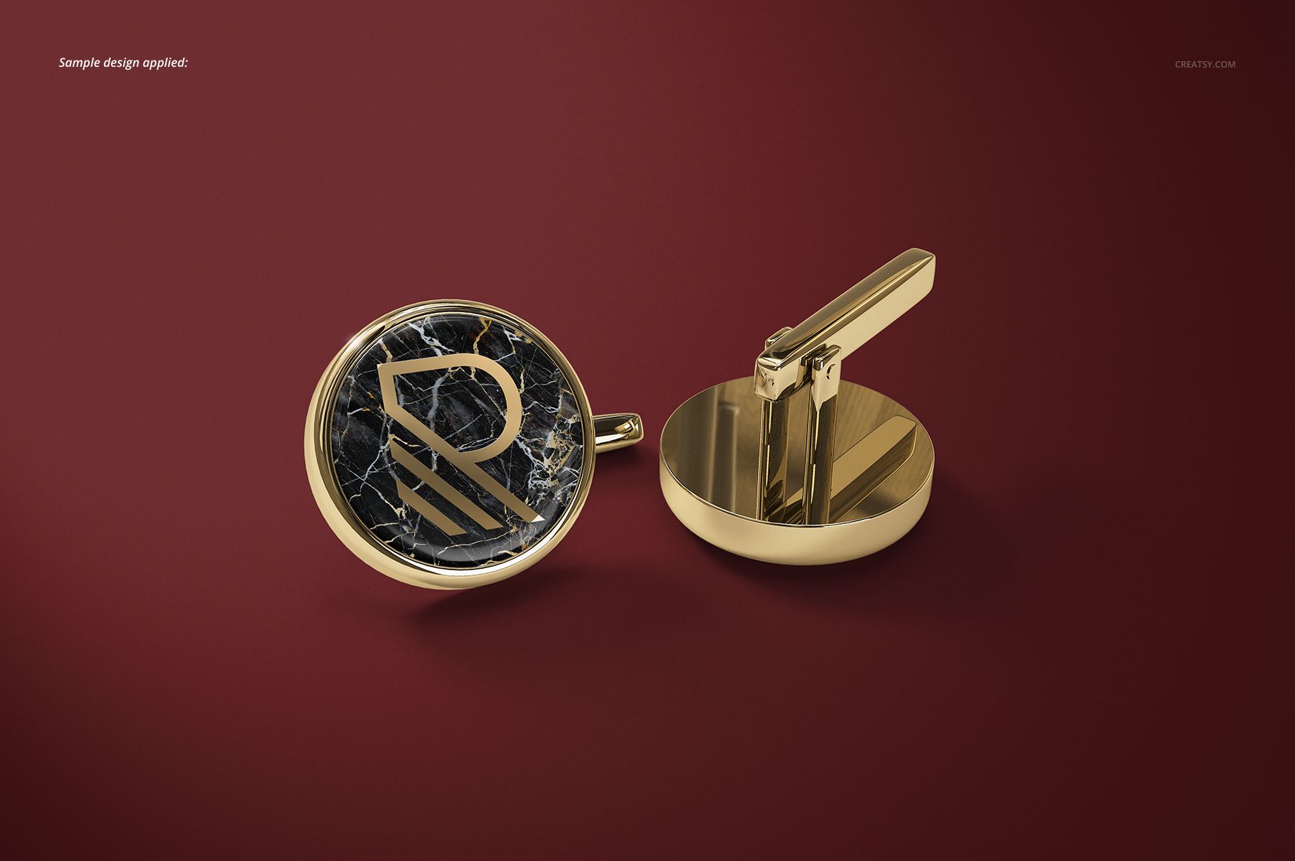 Cufflinks Mockup Set (+box) / Gentleman Pack v.2 - mockup screenshot 6