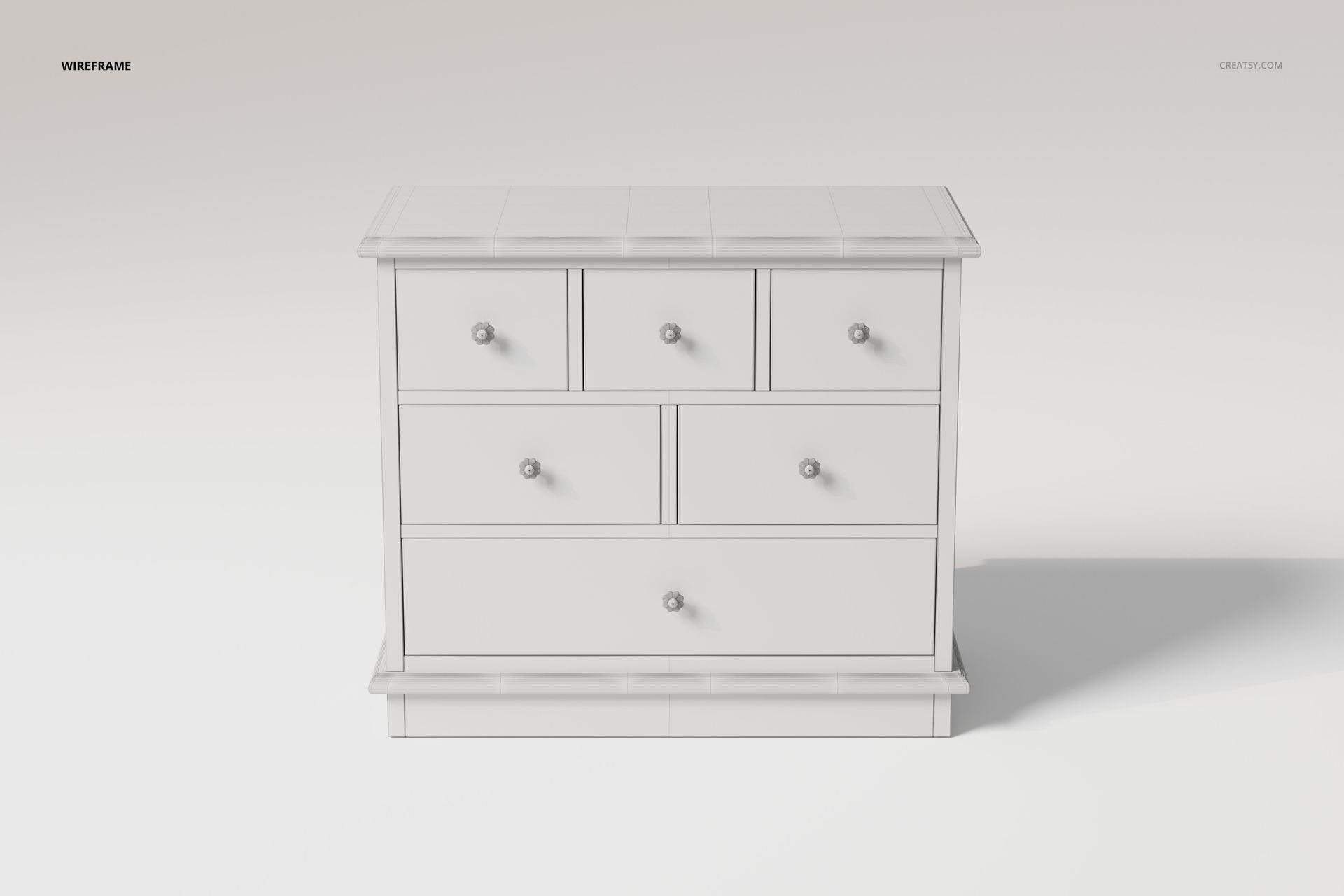 Decorative Chest of Drawers 3D Model - mockup screenshot 5