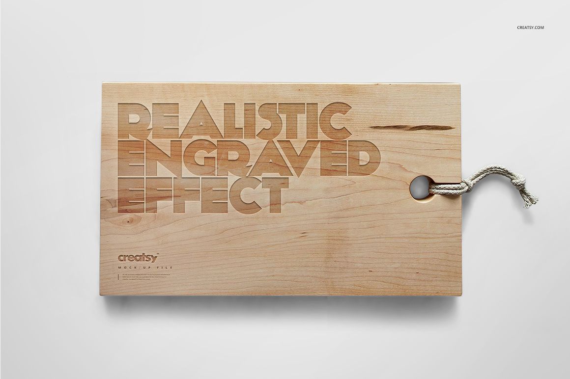 Engraved Wooden Board 5 Mockup - mockup screenshot 4