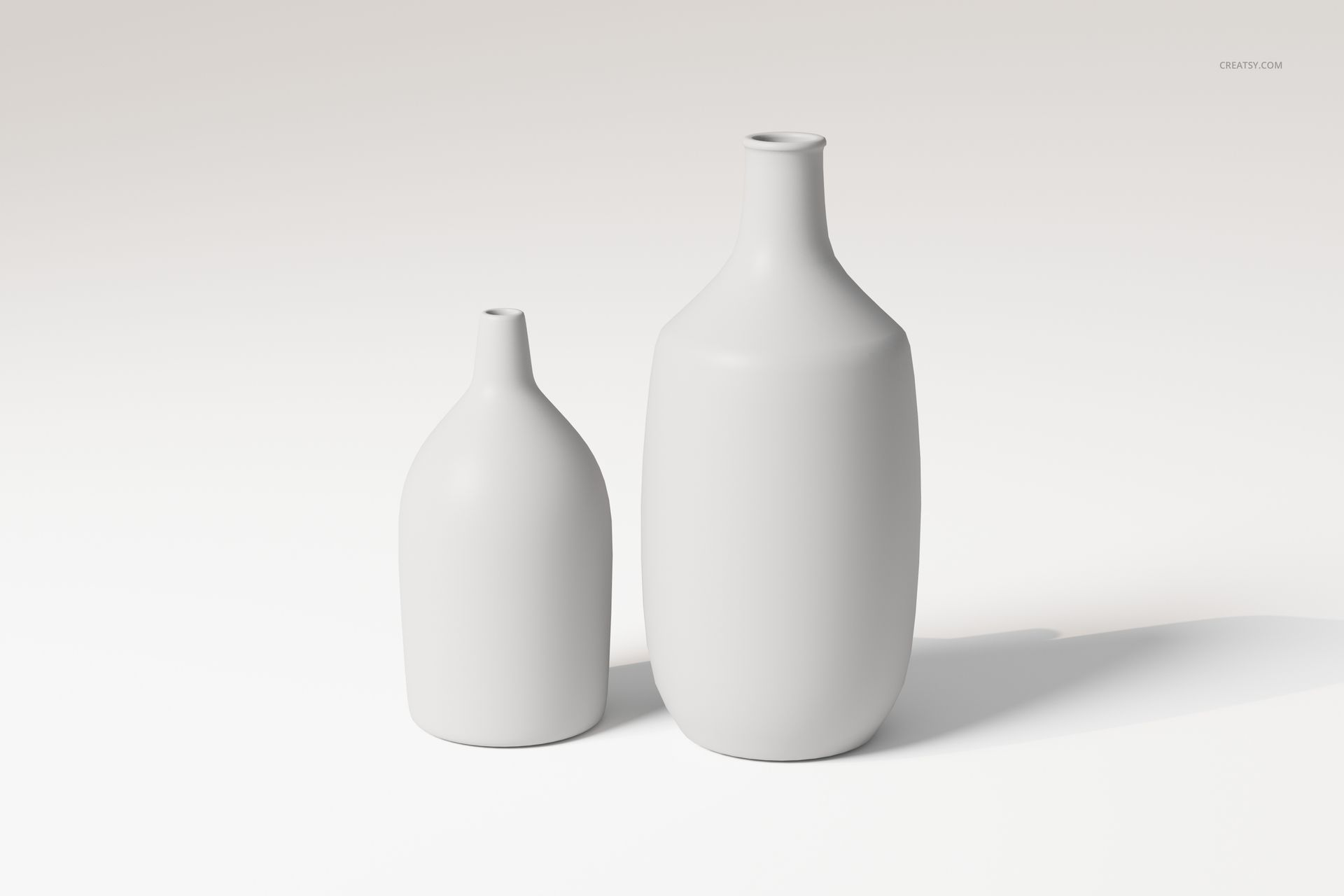 Decorative Ceramic Flower Vases 3D Model - mockup screenshot 3