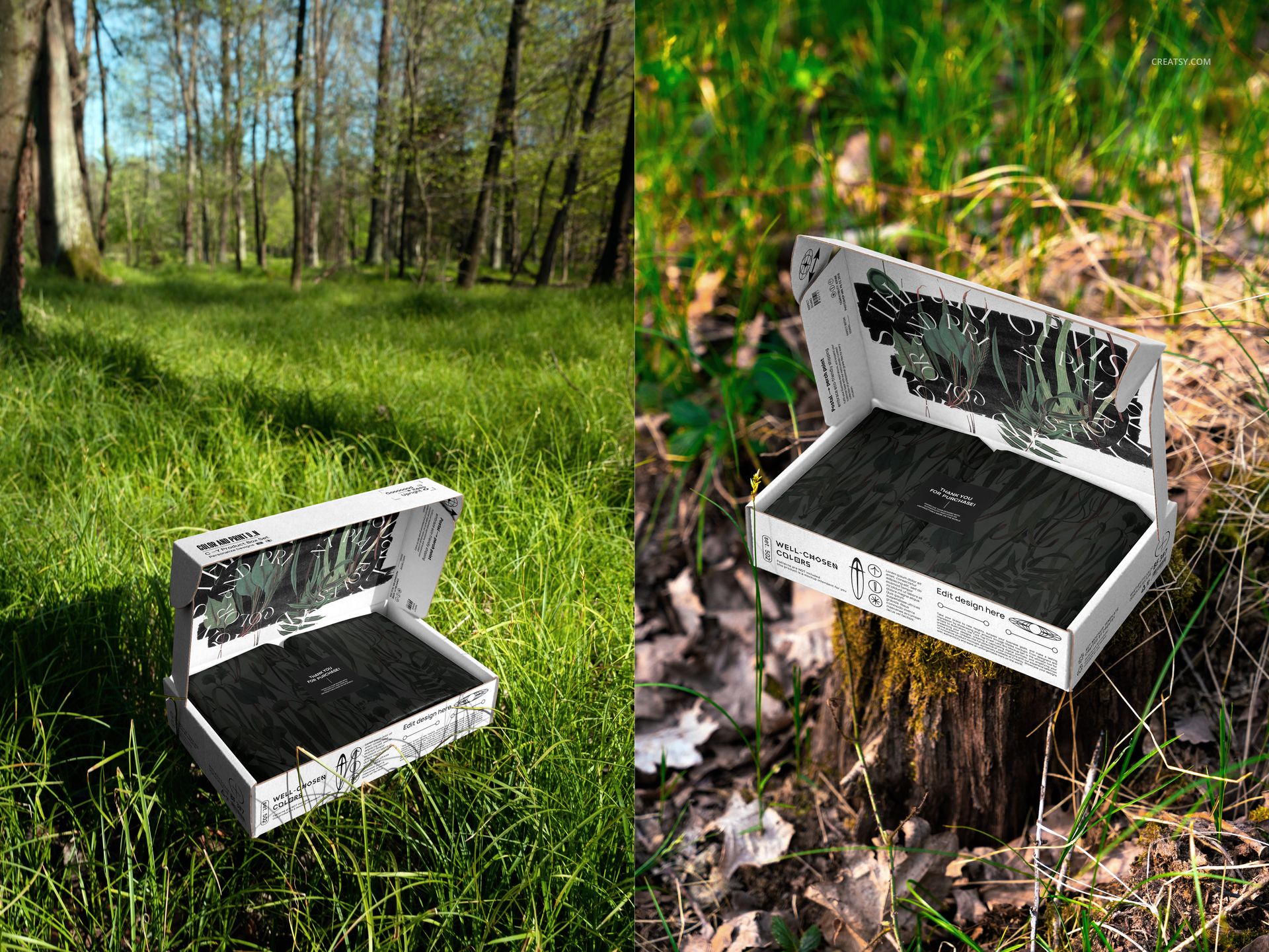 Mailing Box in Forest Mockup Set - mockup screenshot 4