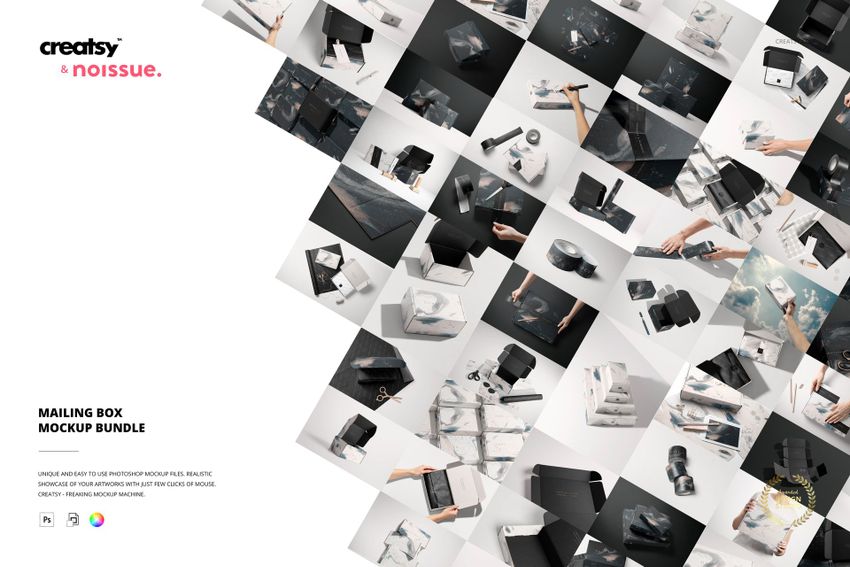 Noissue Mailing Box Mockup Bundle - mockup screenshot 1