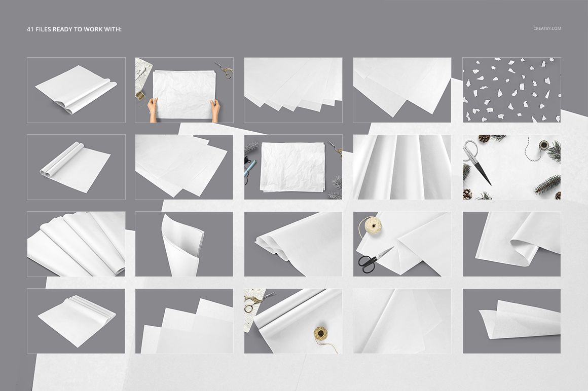 Wrapping Tissue Paper Mockup Bundle - mockup screenshot 2