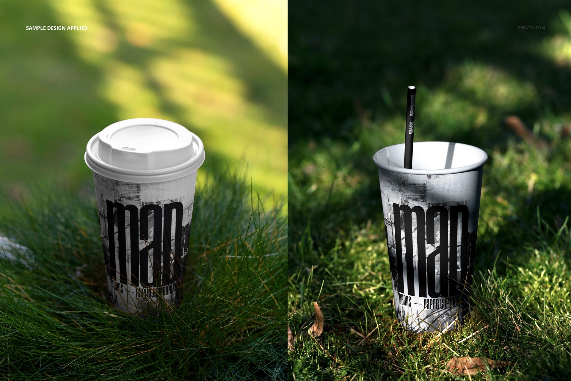 Paper Cup in the Grass Mockup Set - mockup screenshot 3
