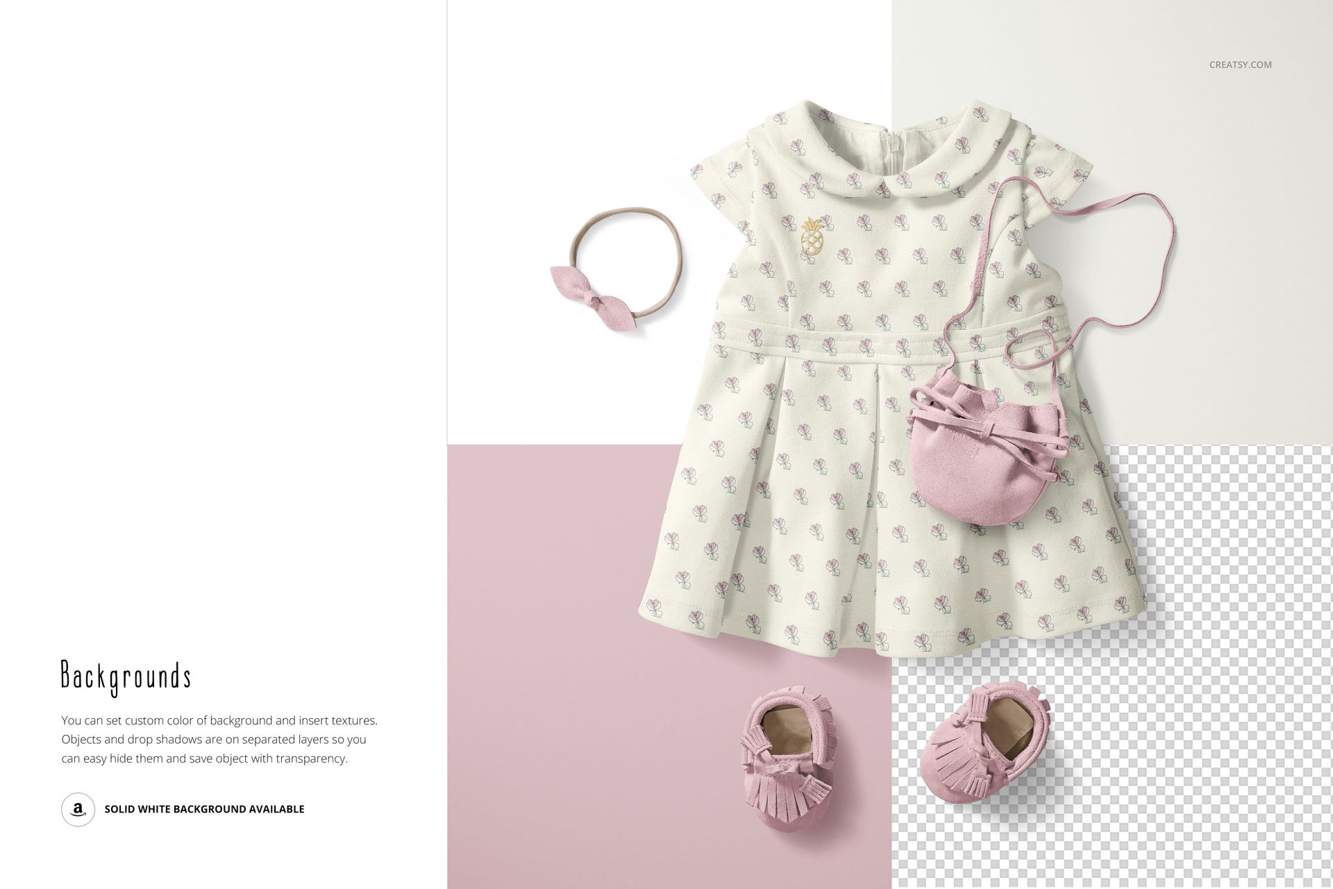 Peter Pan Collar Baby Dress Mockup Set - mockup screenshot 6