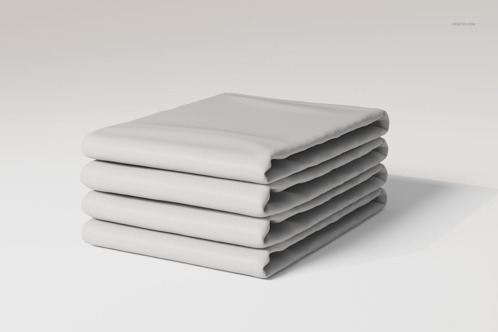 Folded Cotton Flat Sheets 3D Model - mockup screenshot 3