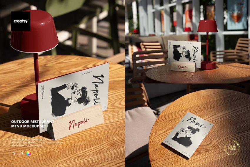 Outdoor Restaurant Menu Mockup Set - mockup screenshot 1