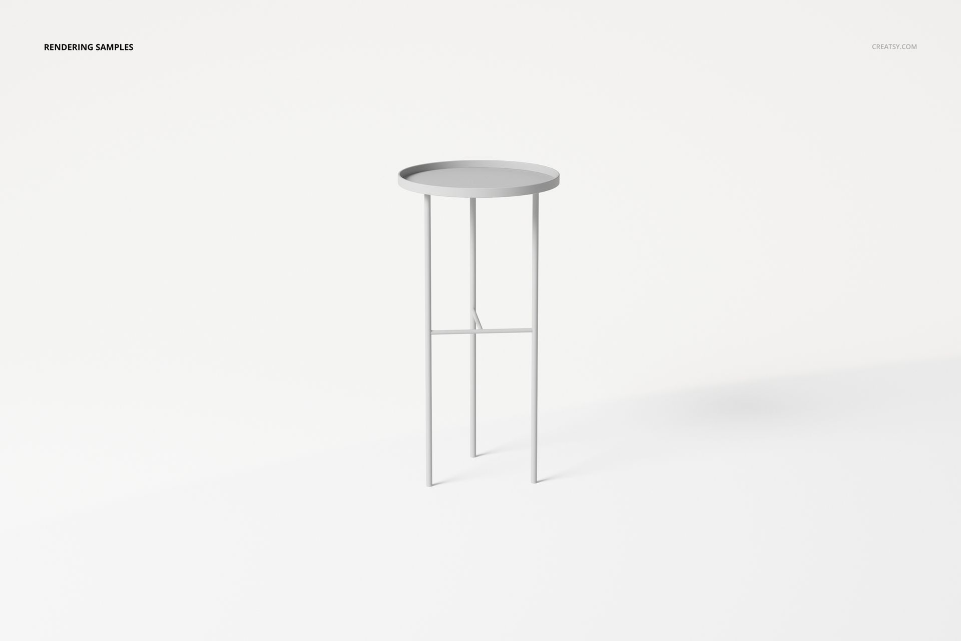 Side Table With Tray 3D Model - mockup screenshot 2
