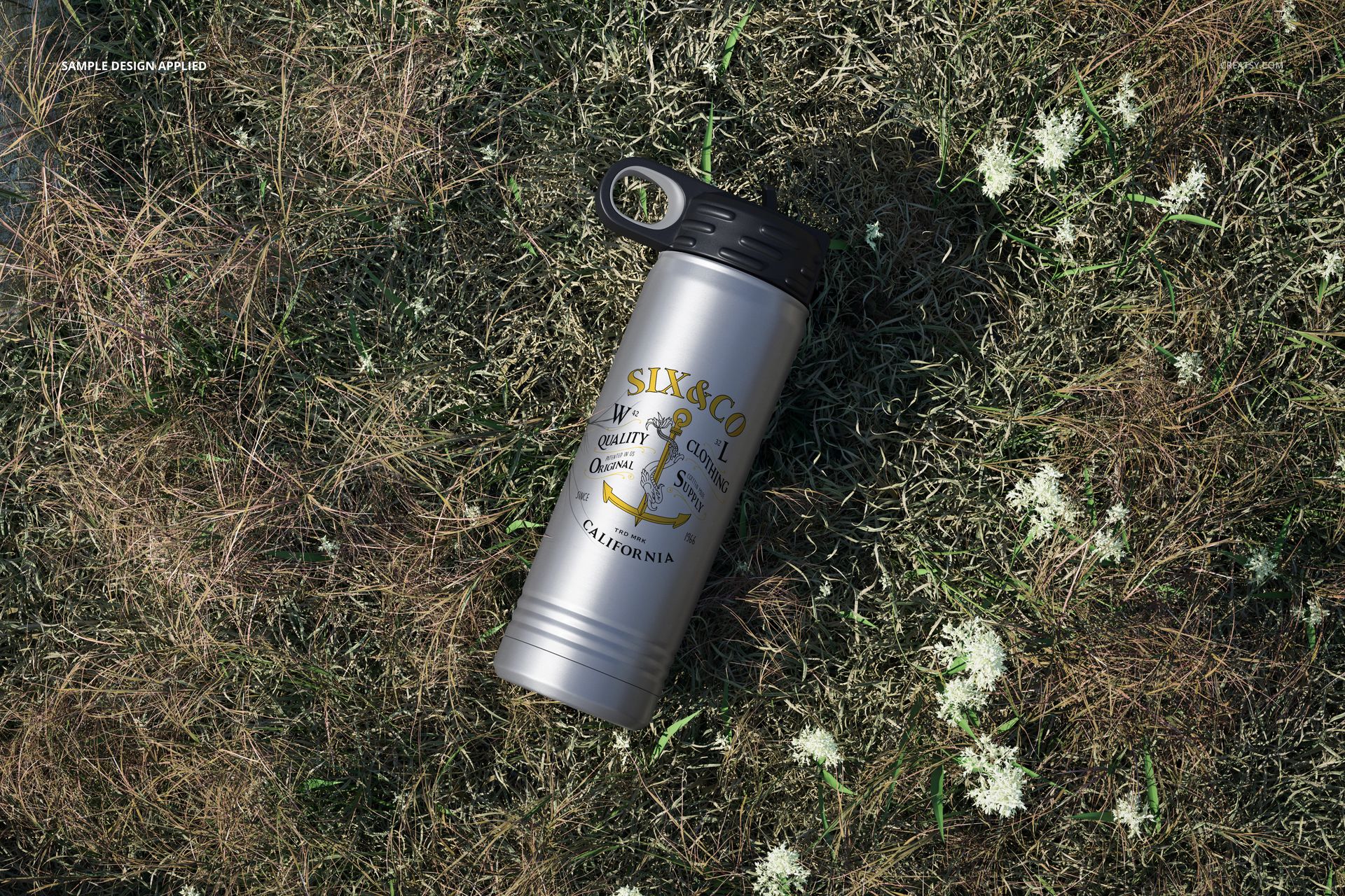 Stainless Steel 20 oz. Water Bottle Mockup Set - mockup screenshot 8