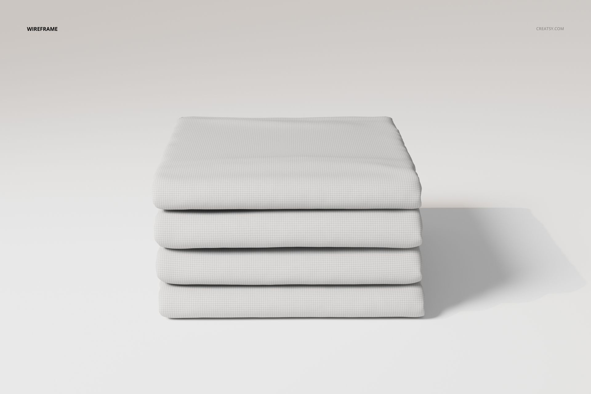 Folded Cotton Flat Sheets 3D Model - mockup screenshot 6