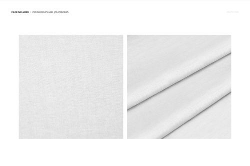 Cotton fabric mockup showing a plain white textile, with one section flat and another section folded in soft creases.