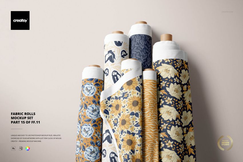 Fabric Rolls Mockup Set (15/FFv.11) - mockup screenshot 1