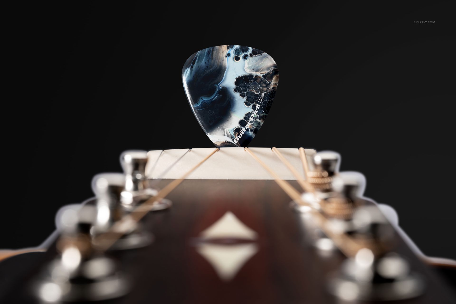 Guitar Pick with Guitar Mockup Set - mockup screenshot 8
