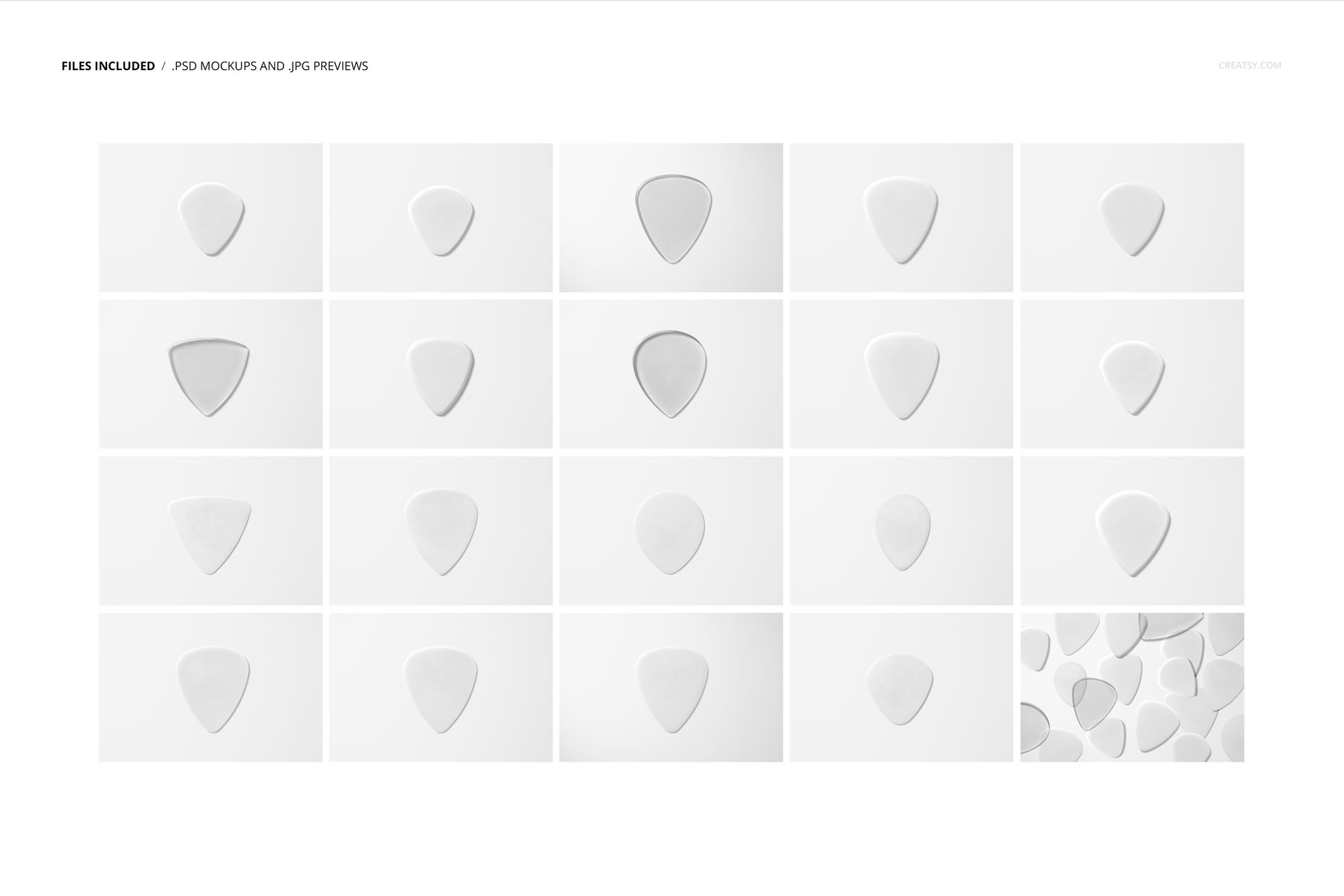 Guitar Pick Mockup Set (many types) - mockup screenshot 2