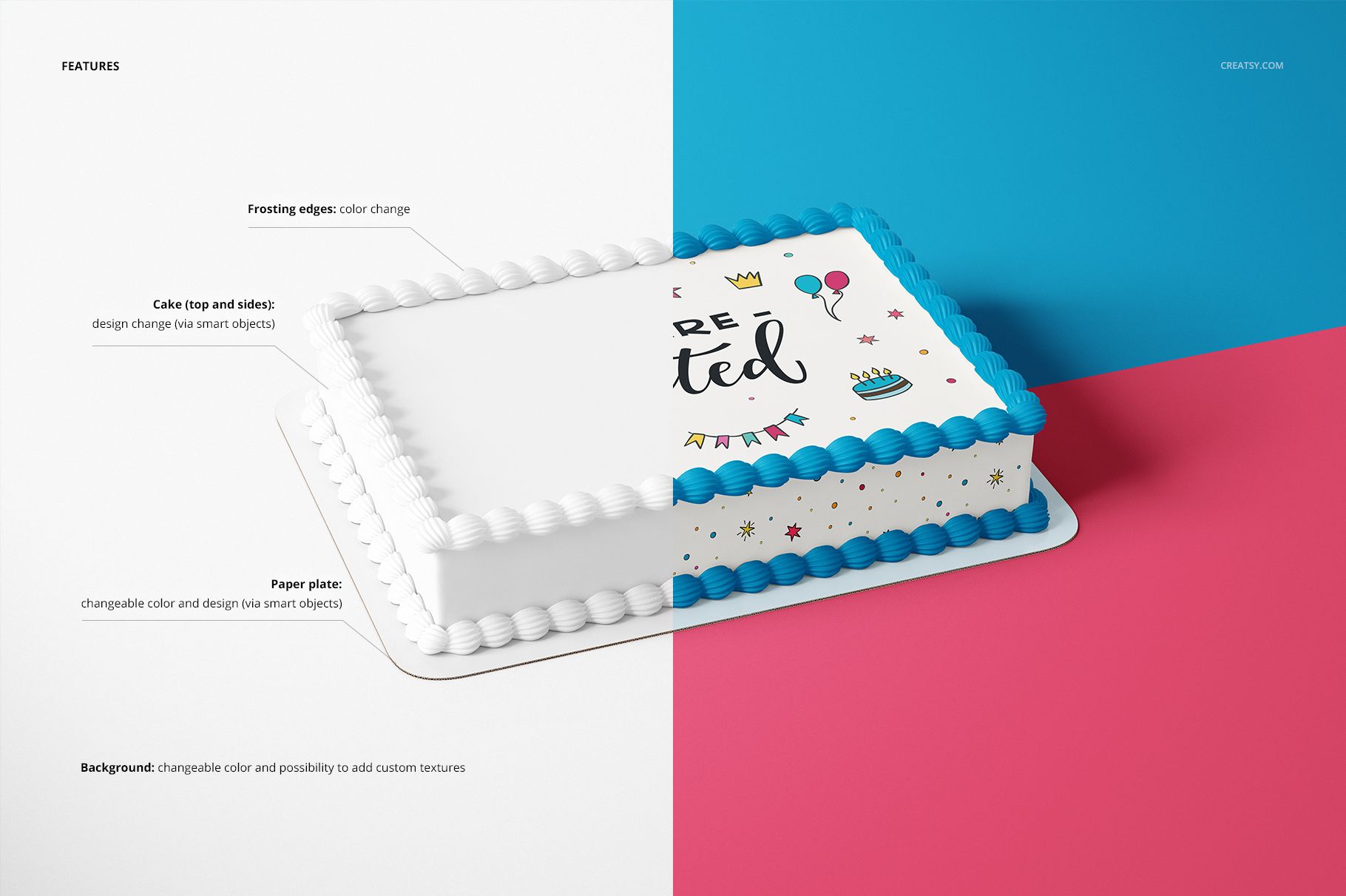 Edible Cake Topper Mockup Set - mockup screenshot 3
