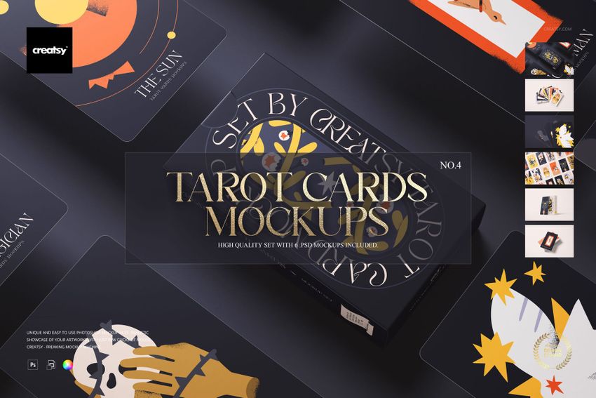 Tarot Cards Mockup Set v.4 - mockup screenshot 1