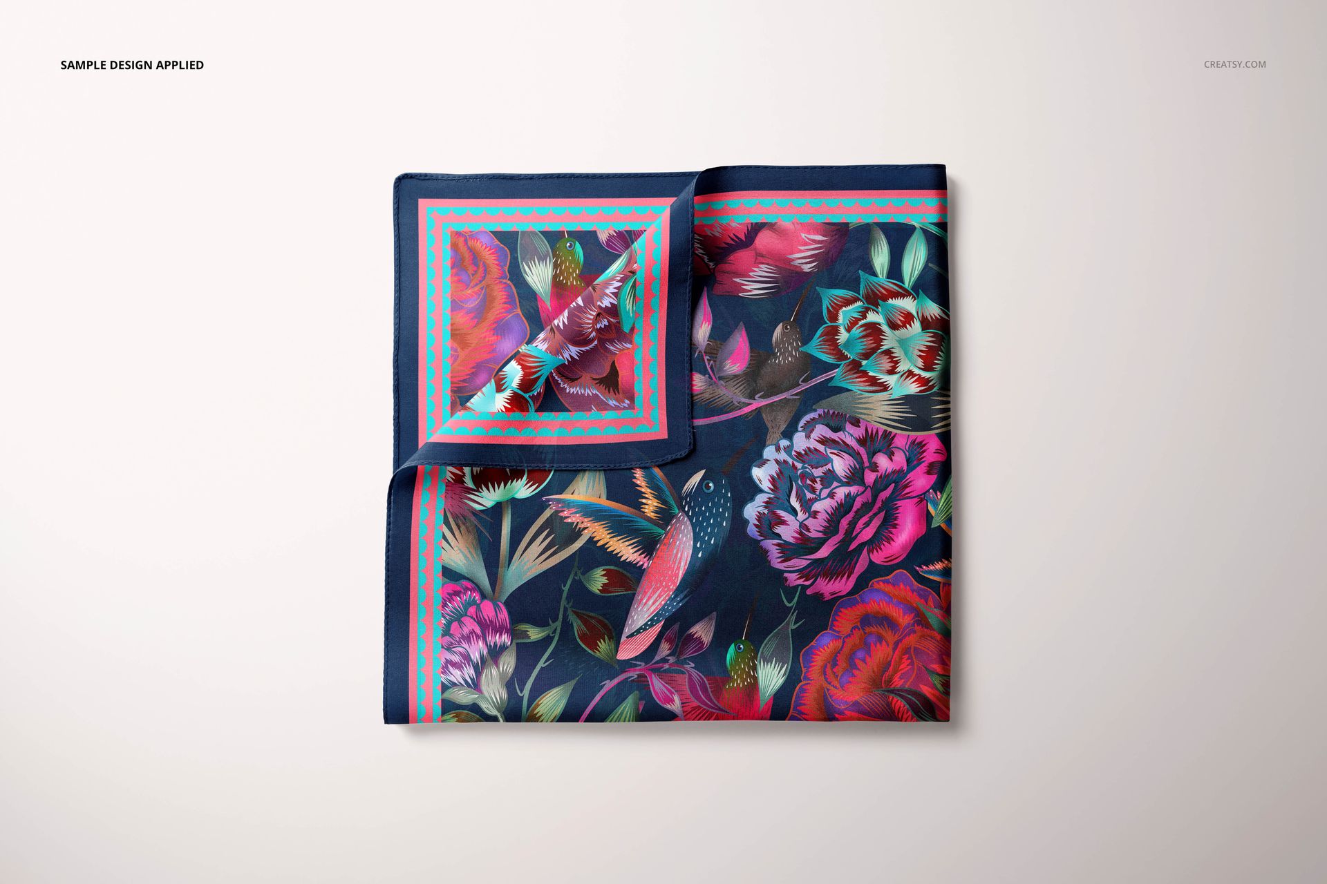 Square Silk Scarf Mockup Set - mockup screenshot 6