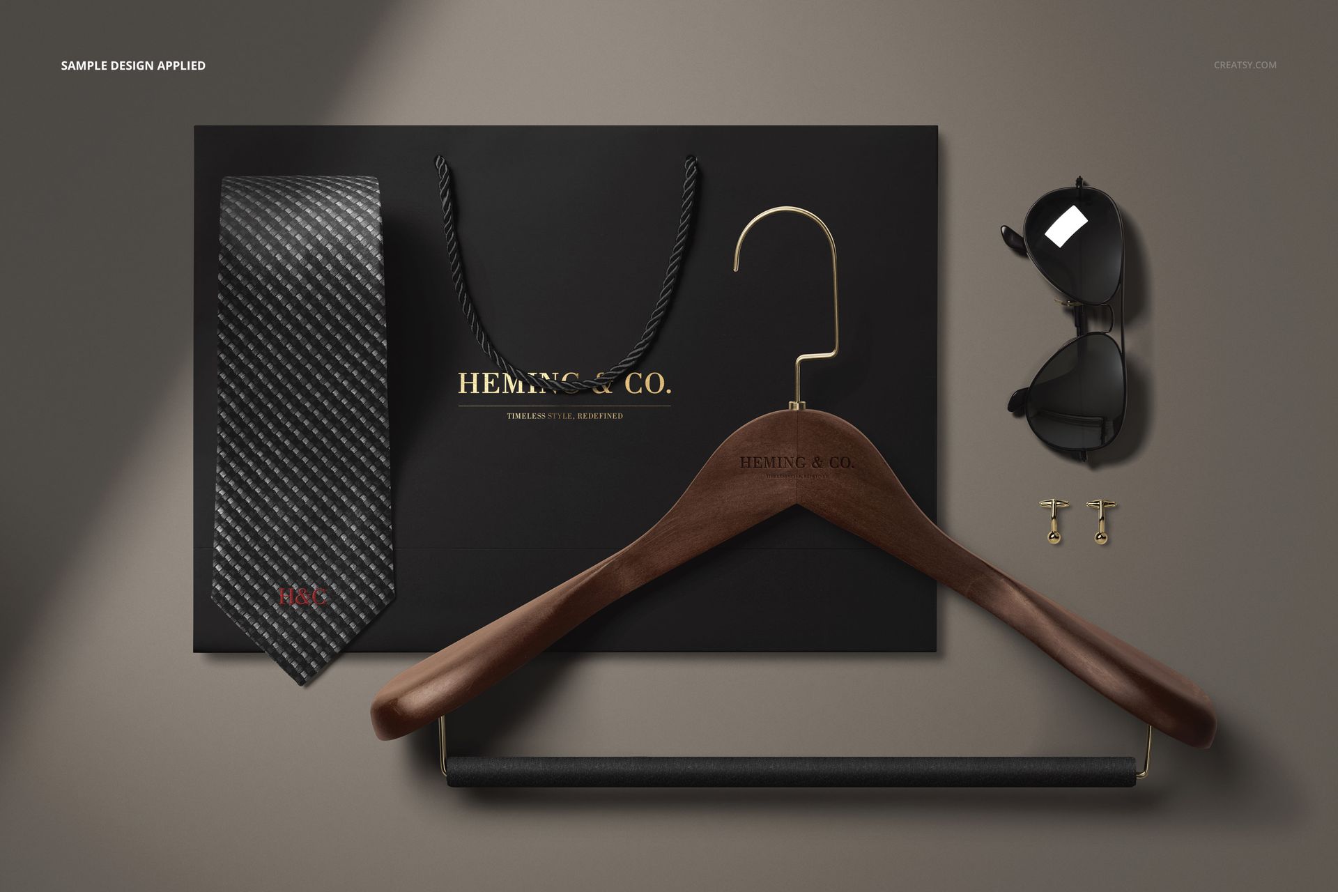 Premium Men’s Accessories Brand Identity Mockup - mockup screenshot 4
