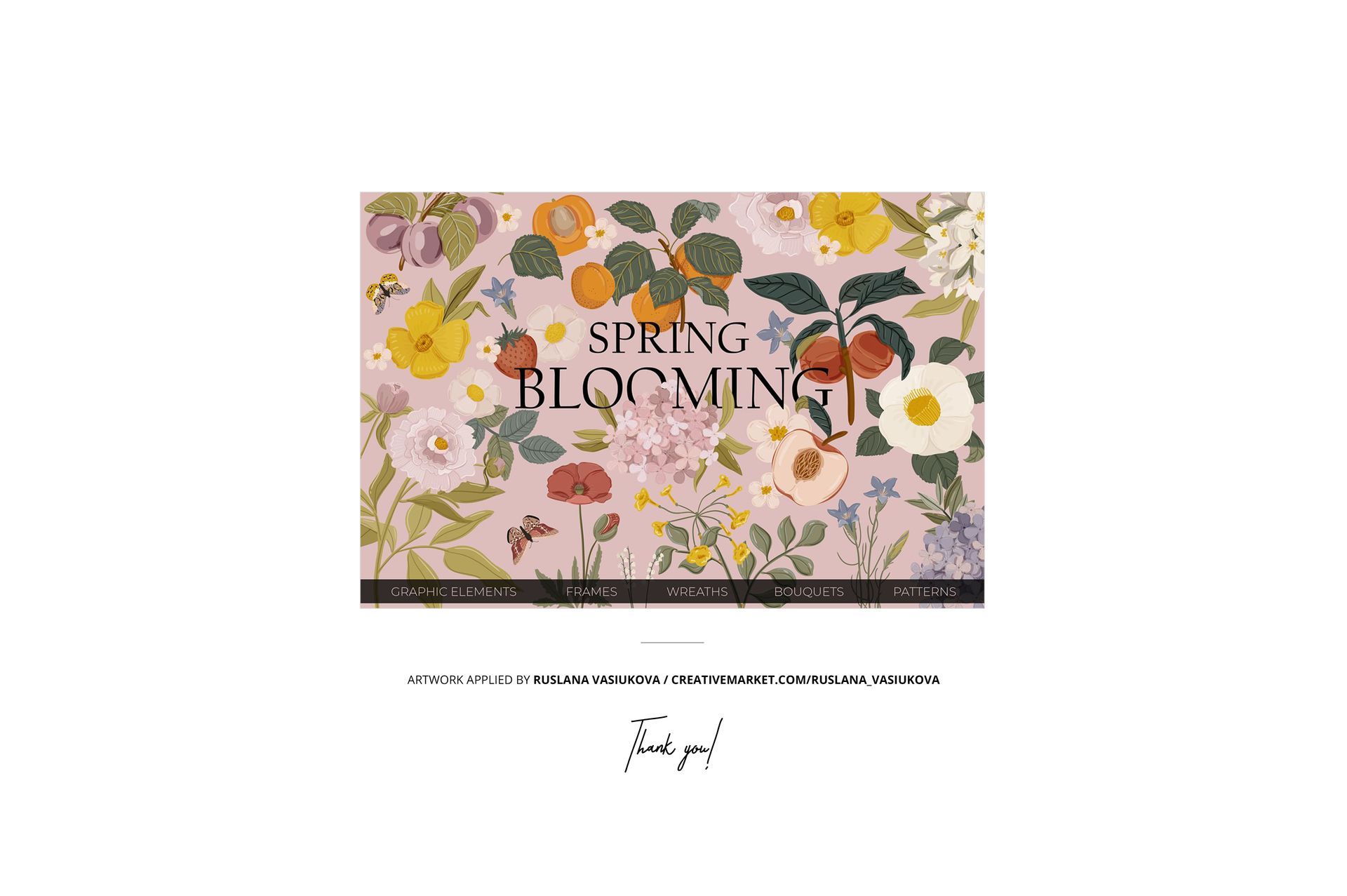 Close-up view of stacked jersey fabric mockup featuring a colorful floral pattern with spring flowers and leaves.