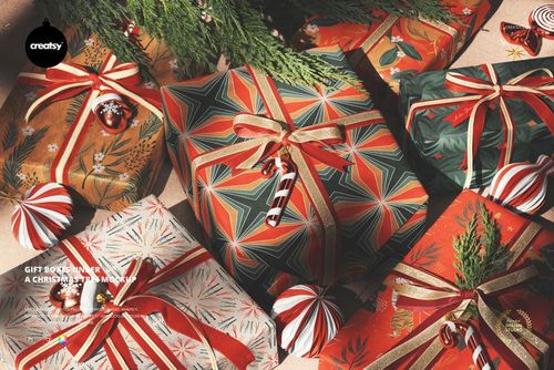Gift Boxes Under a Christmas Tree Mockup - mockup preview 1