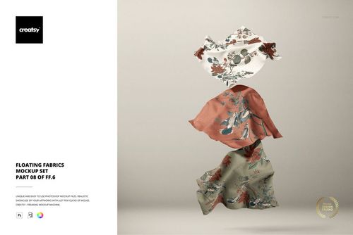 Floating Fabrics Mockup (08FFv.6) - mockup preview 1