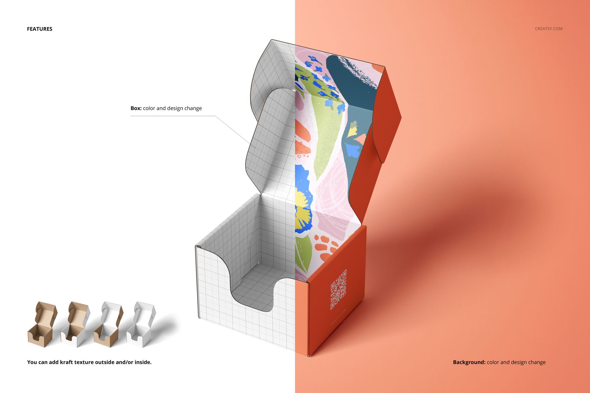 Front Tuck Mailer Box Mockup Set 01 - mockup screenshot 3