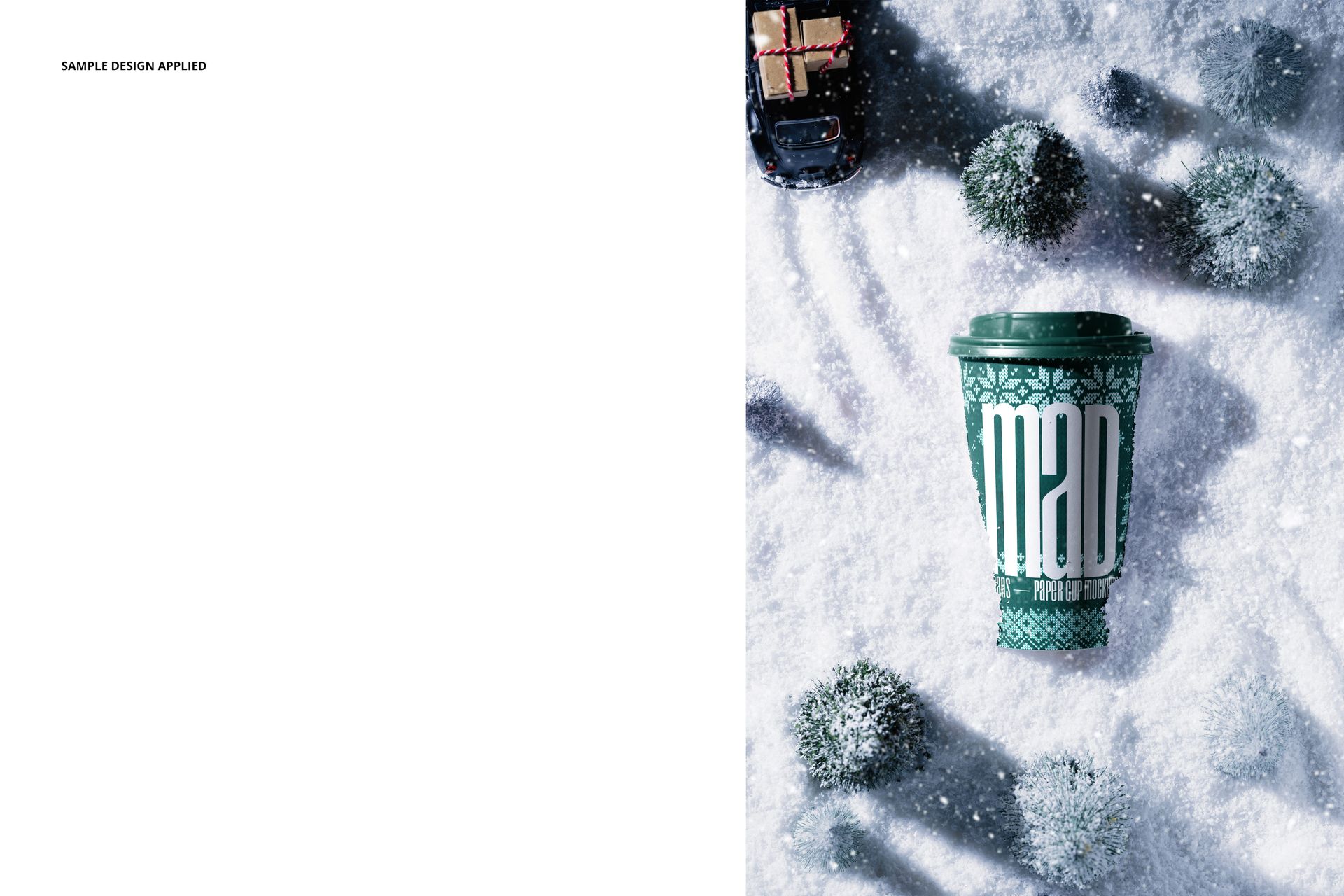 Winter Scene Paper Coffee Cup Mockup Set - mockup screenshot 4