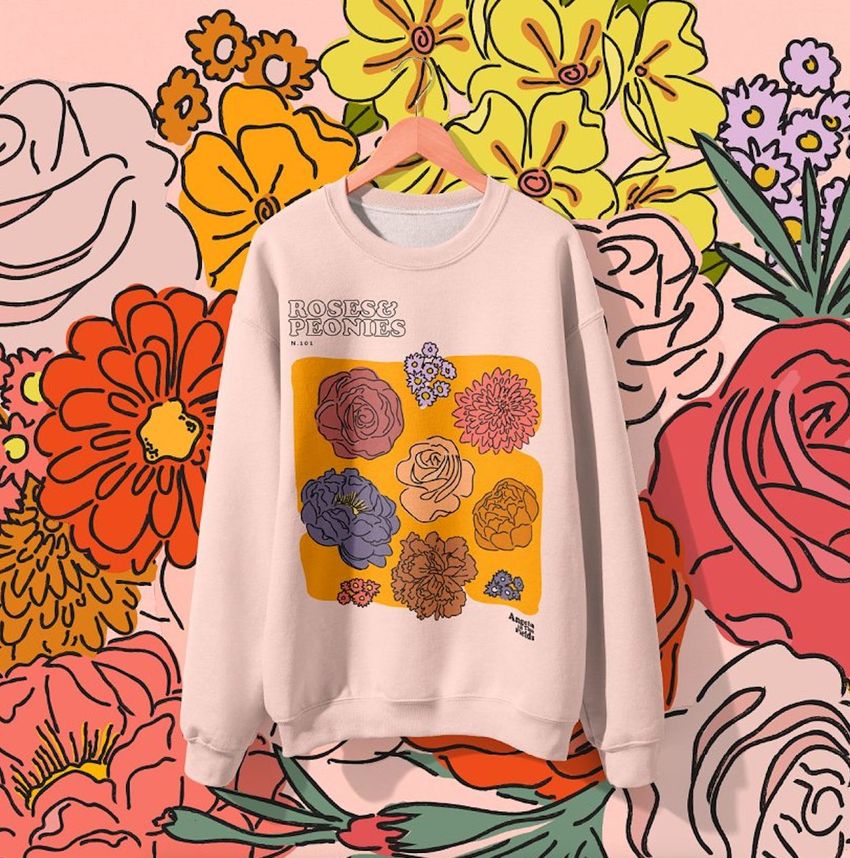 Sketchy Spring Floral by Angela in the Fields - Files in Use example