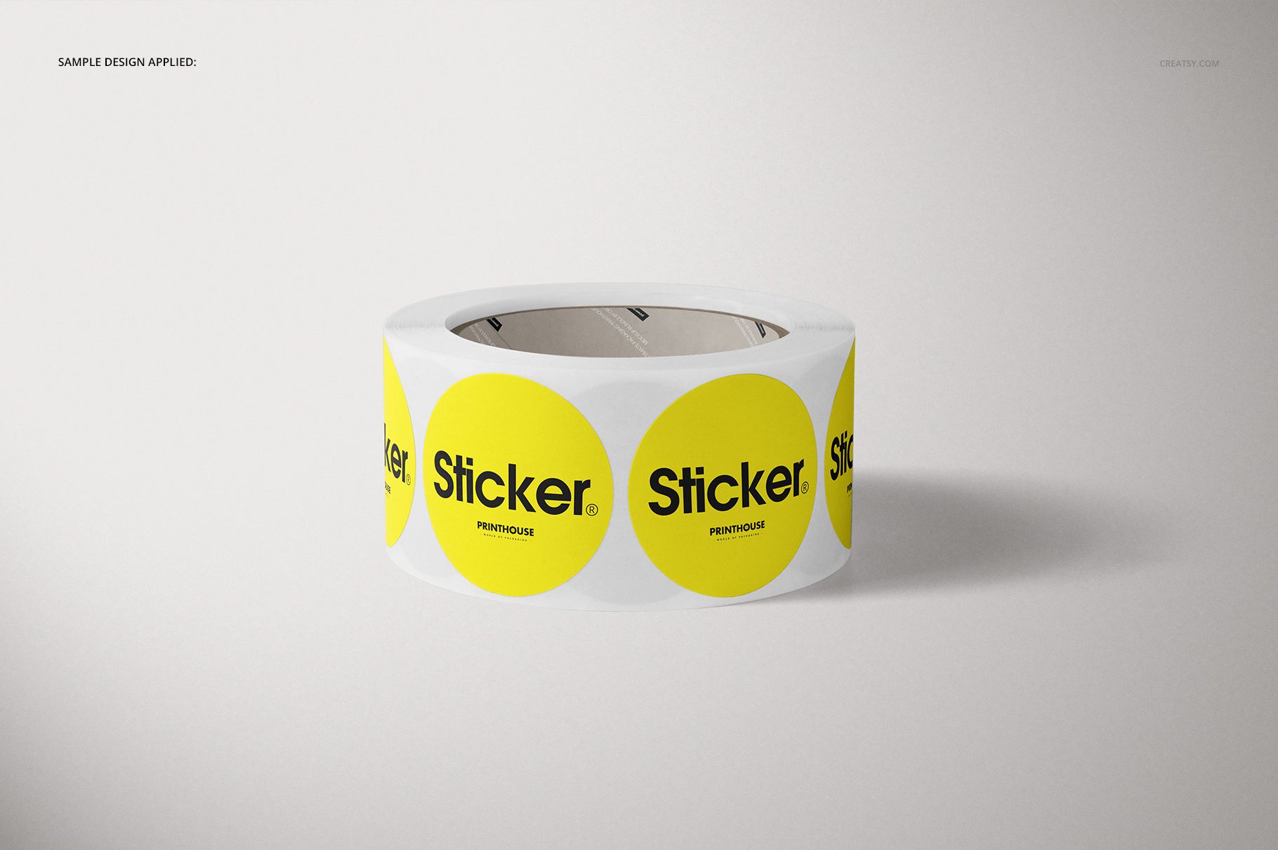 Round Roll Stickers Mockup Set - mockup screenshot 12