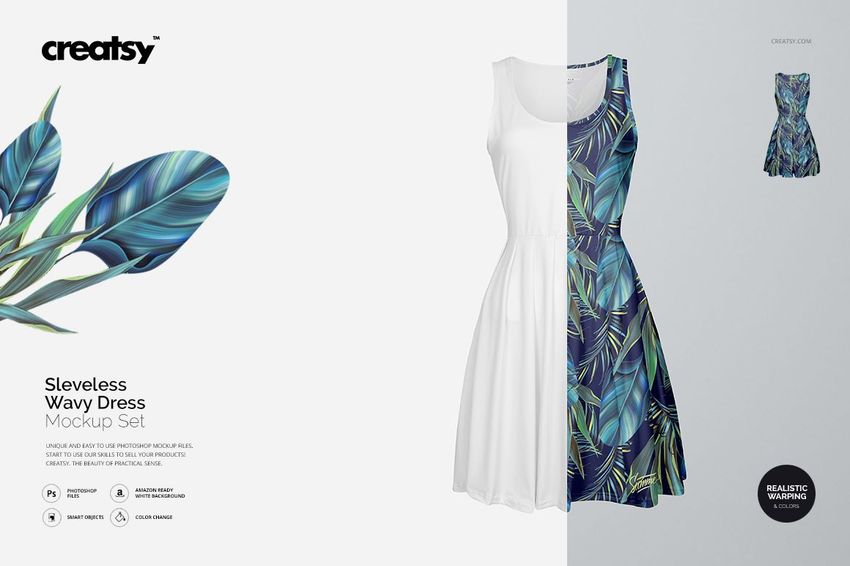 Sleeveless Wavy Blouse Mockup Set - mockup screenshot 1