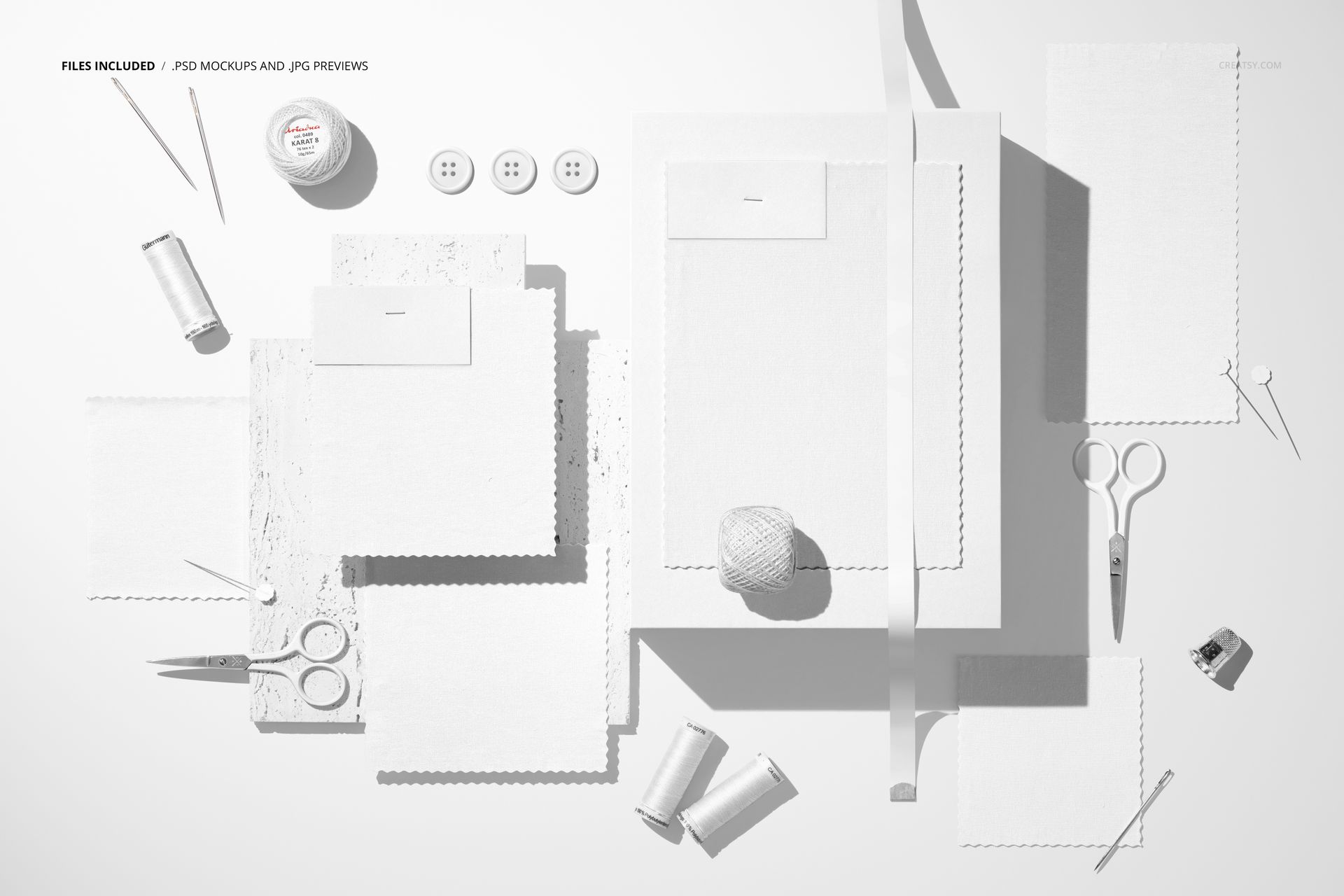 Jersey Fabric Swatches Collection Mockup - mockup screenshot 2