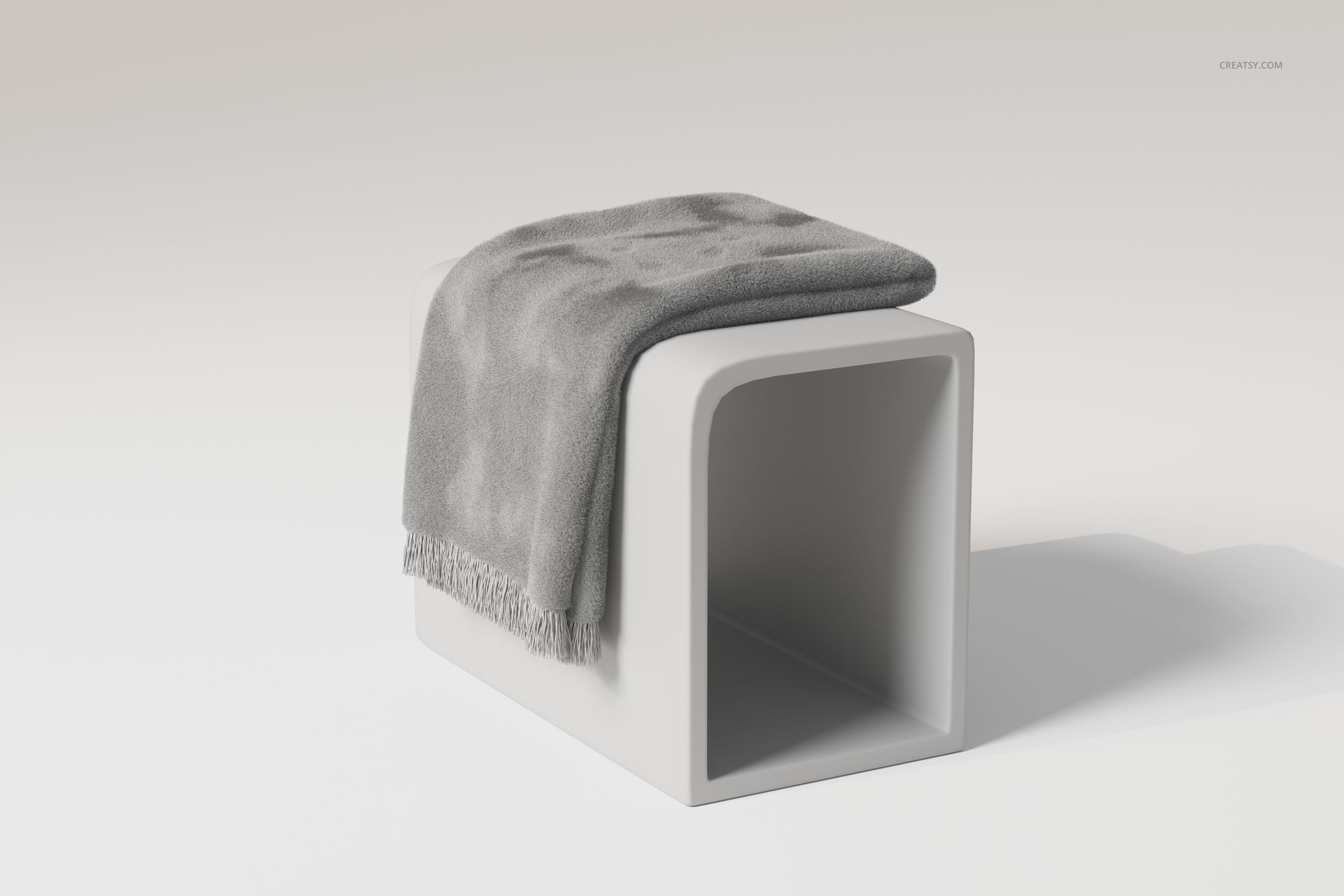 Fringe Blanket on Pedestal 3D Model - mockup screenshot 3