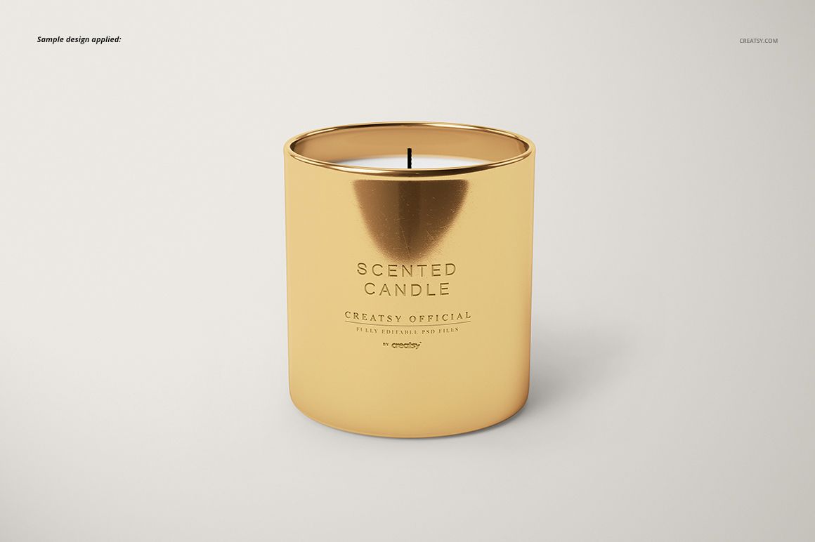 Classic Candle Mockup Set 3 (metallic) - mockup screenshot 8