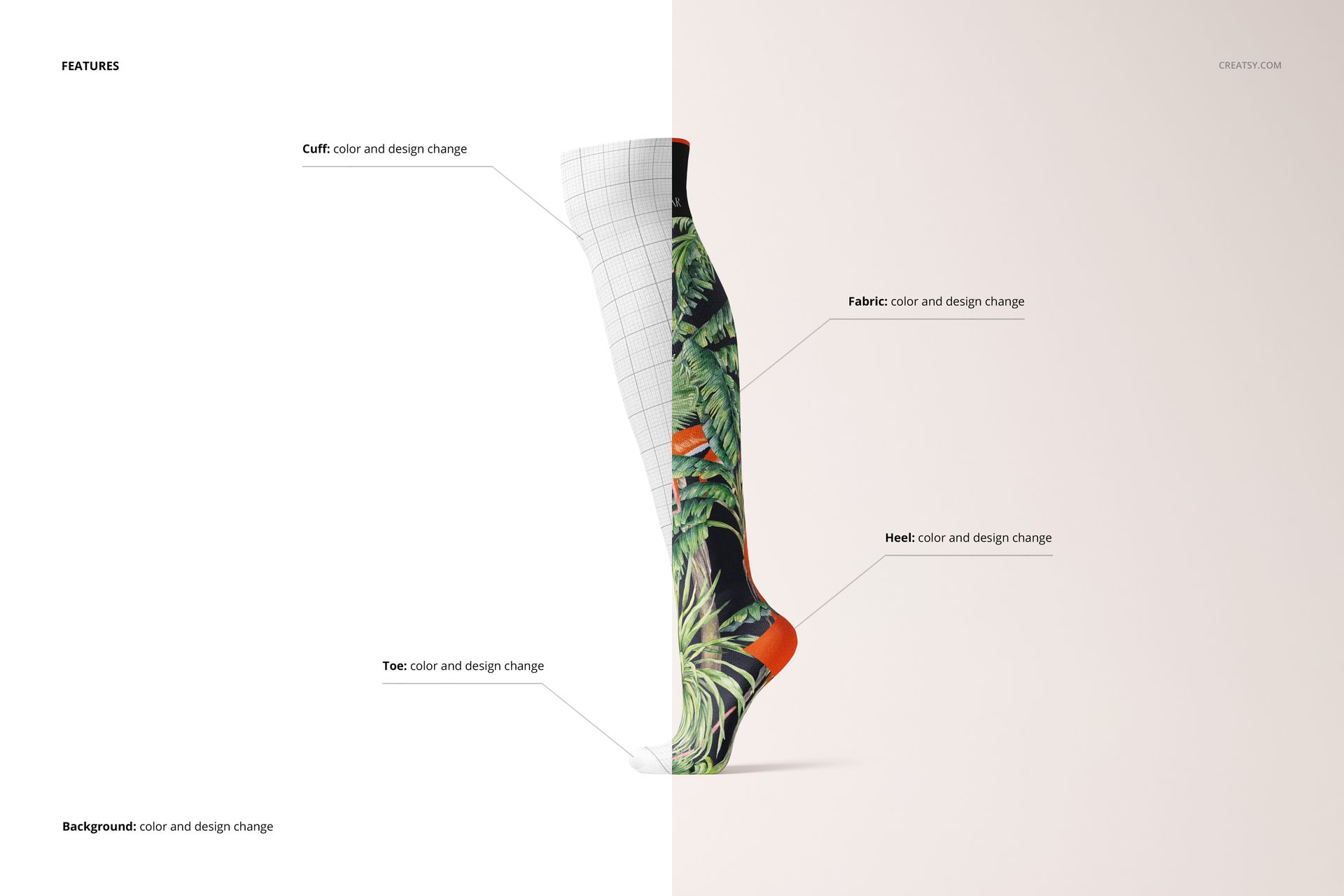 Knee High Socks Mockup Set - mockup screenshot 3