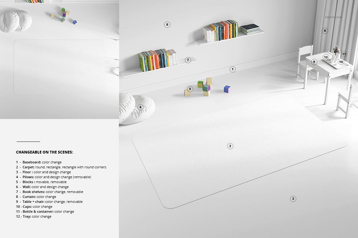 Kids Room Carpet Mockup Set 2 - mockup screenshot 2
