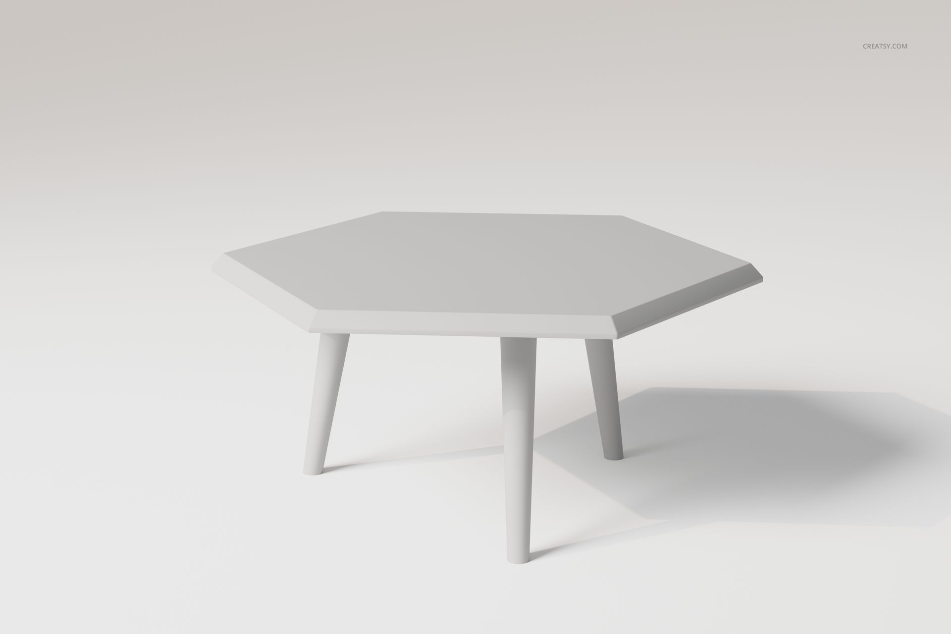 Hexagonal Coffee Table 3D Model - mockup screenshot 3