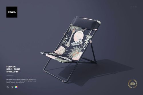 Folding Beach Chair Mockup - mockup preview 1