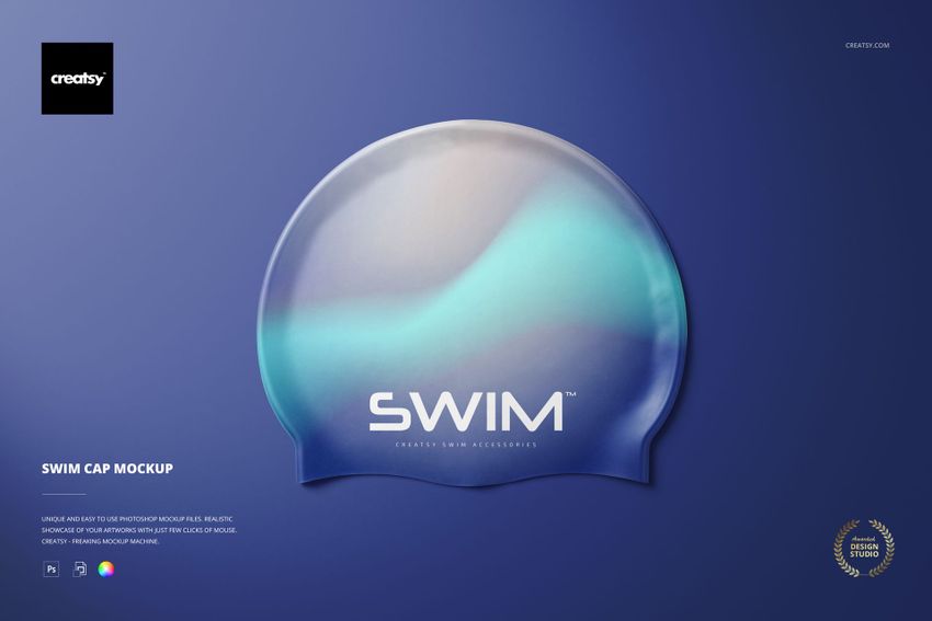 Swim Cap Mockup - mockup screenshot 1