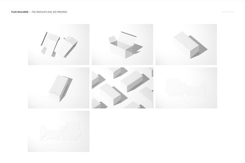 Snap lock bottom box mockup set displayed in various angles and open, closed, and flat layouts on a white background.