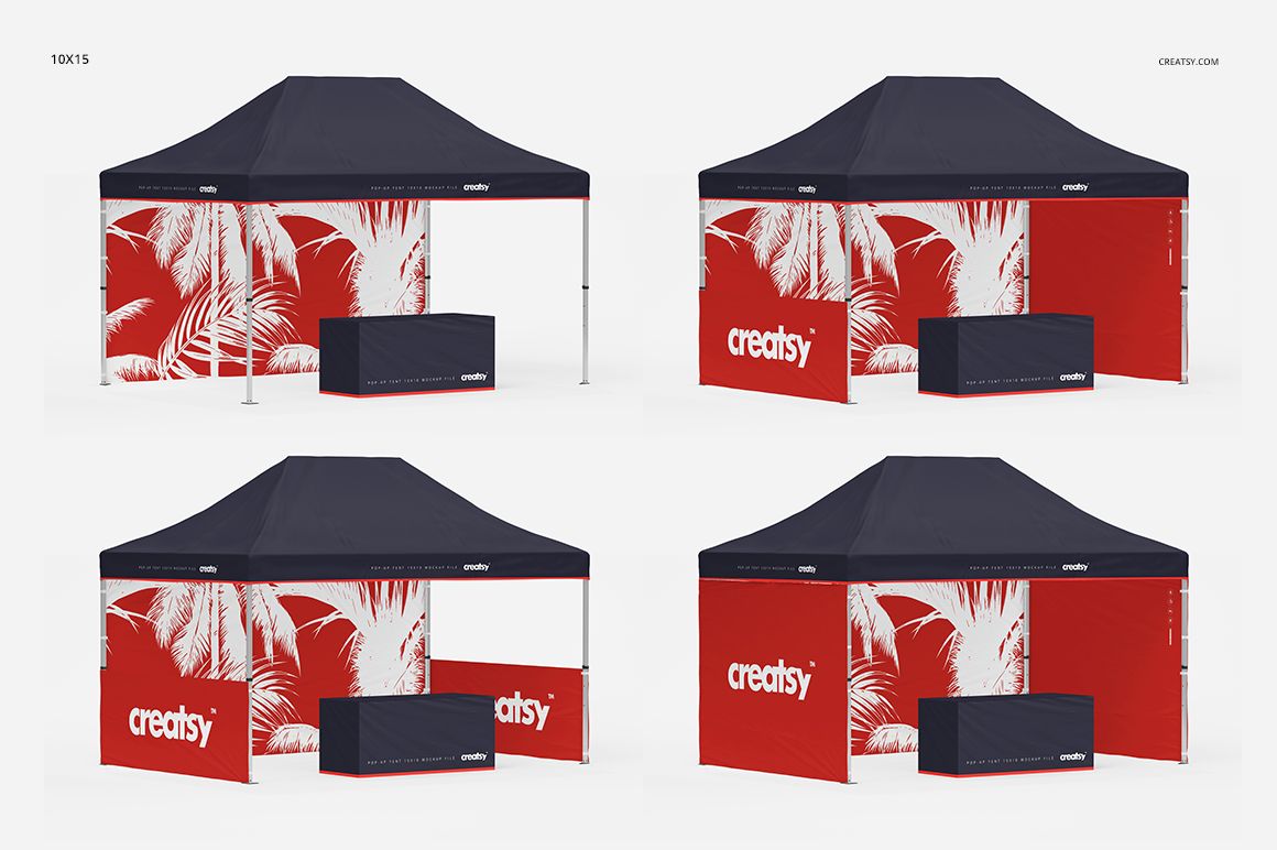 Pop Up Tent Pack Many Sizes Mockup - mockup screenshot 10