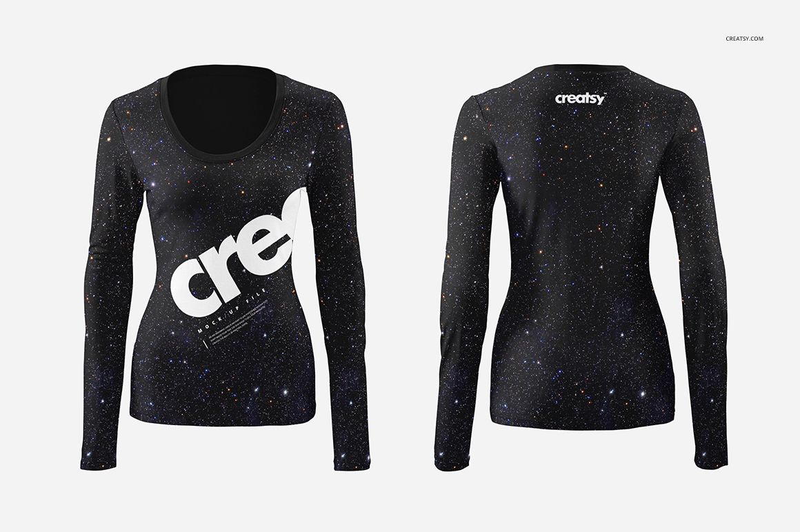 Womens Long Sleeve Mockup Set - mockup screenshot 3