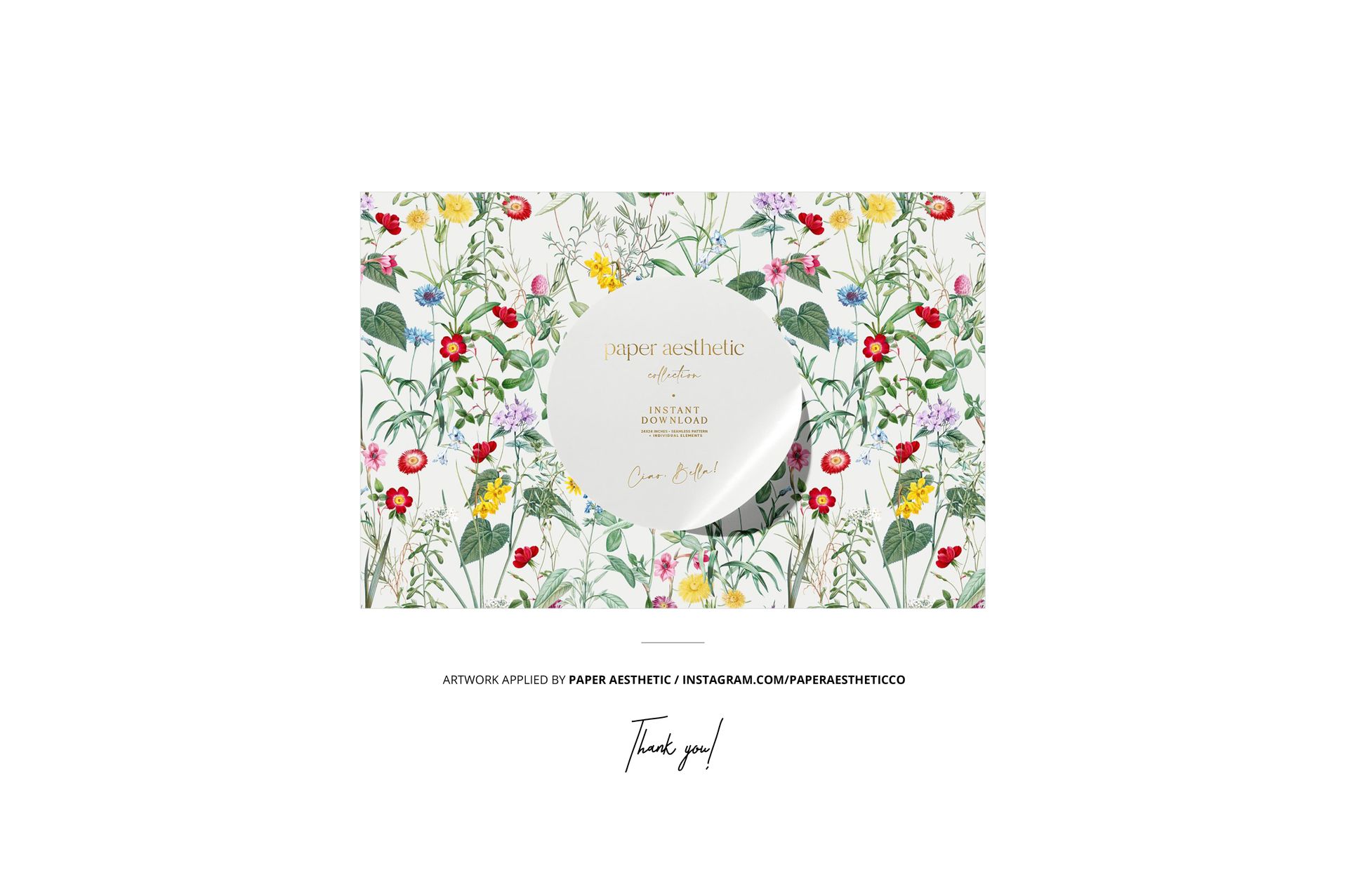 Fabric swatches displayed on a sunlit stone slab, featuring a colorful floral pattern in a PSD mockup.