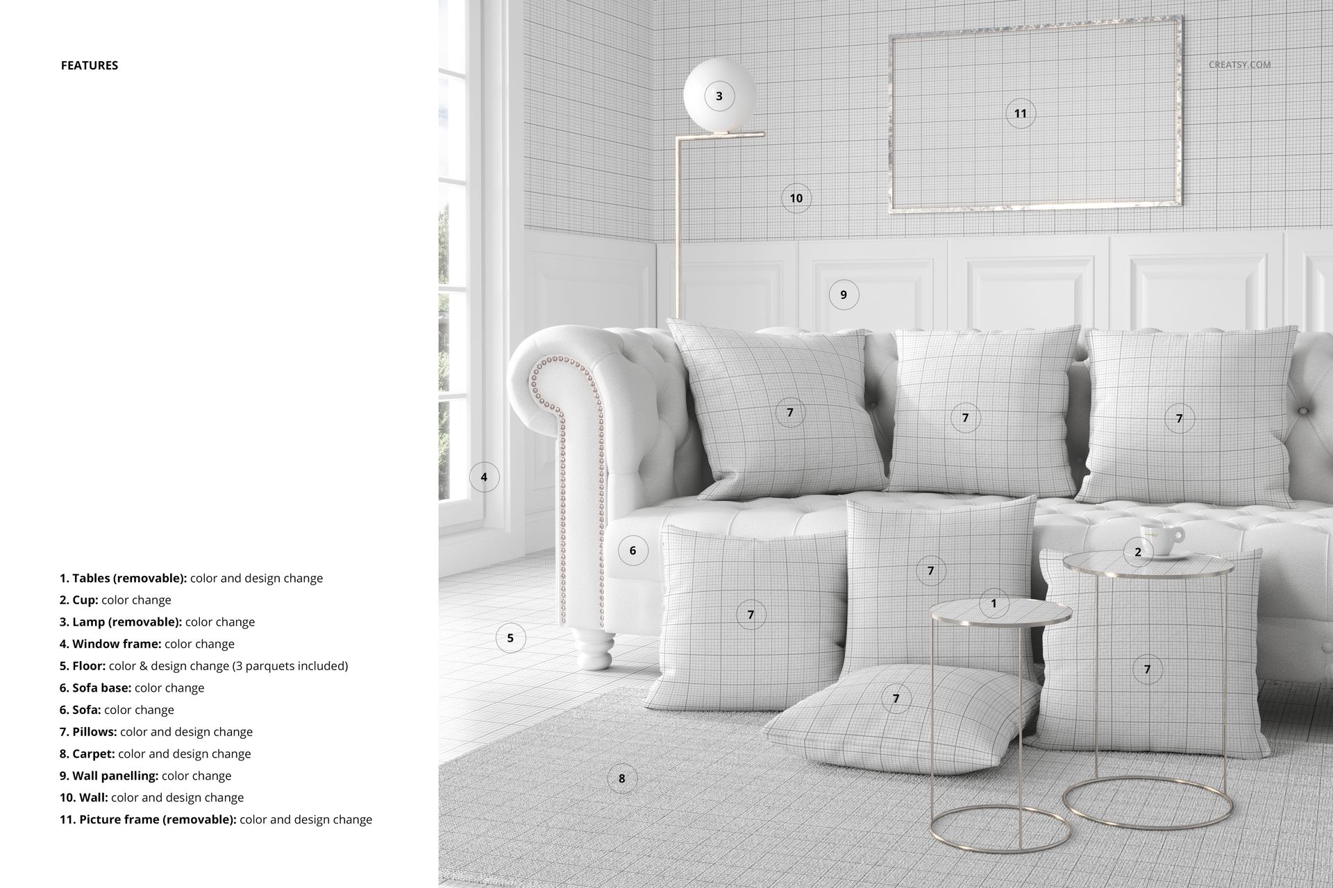 Luxury Interior Pillow Mockup - mockup screenshot 3
