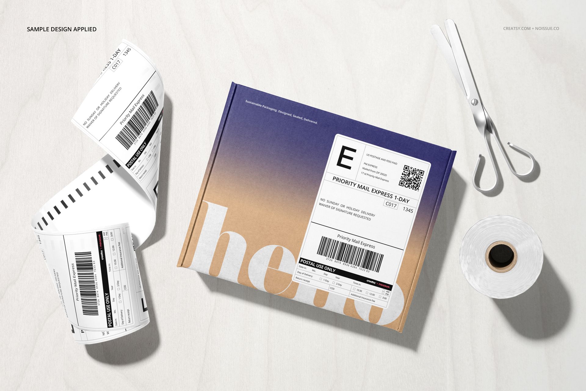 Noissue Shipping Labels Mockup Set - mockup screenshot 6